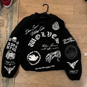 Darc Sport Black Sweatshirt with White Graphics